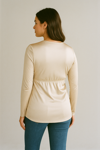 Elegance Long Sleeve Wrap Top