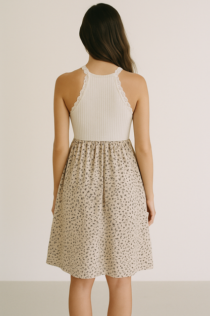 Everyday Comfort Knit & Floral Dress
