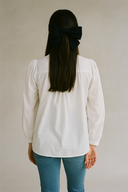 Pin-tuck Maternity Blouse